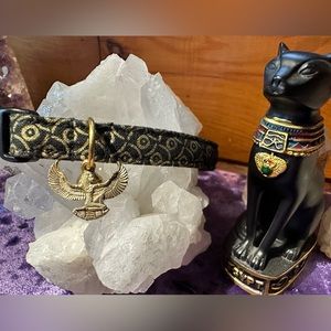 Kitten cat pet puppy dog collar - Goddess Isis charm